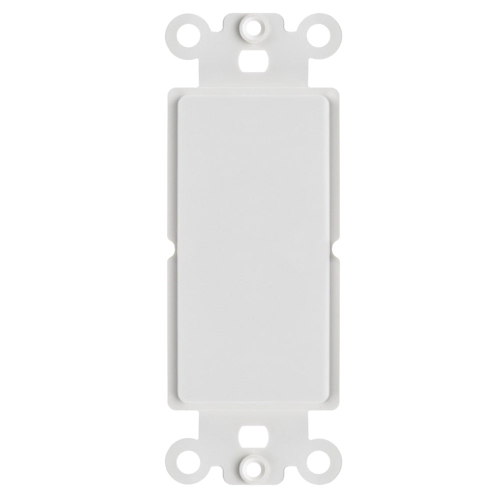 Decora Type Blank Wall Plate Insert - White